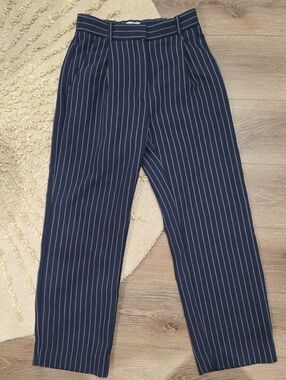 Abercrombie & Fitch Navy with White Pinstripes